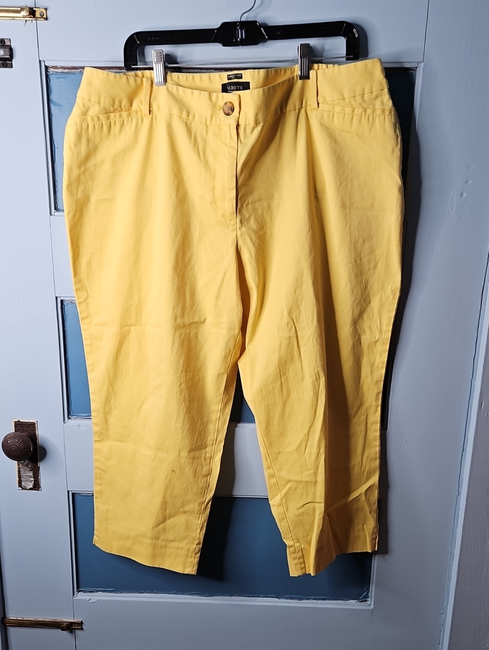 Talbots Yellow The Perfect Cropped Curvy Petite Pants 16WP